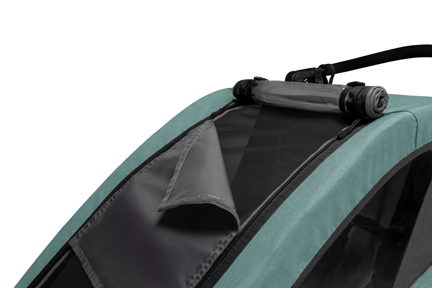 Qeridoo QUPA 1 Plus Fahrradanhänger Einsitzer - Mineral Blue