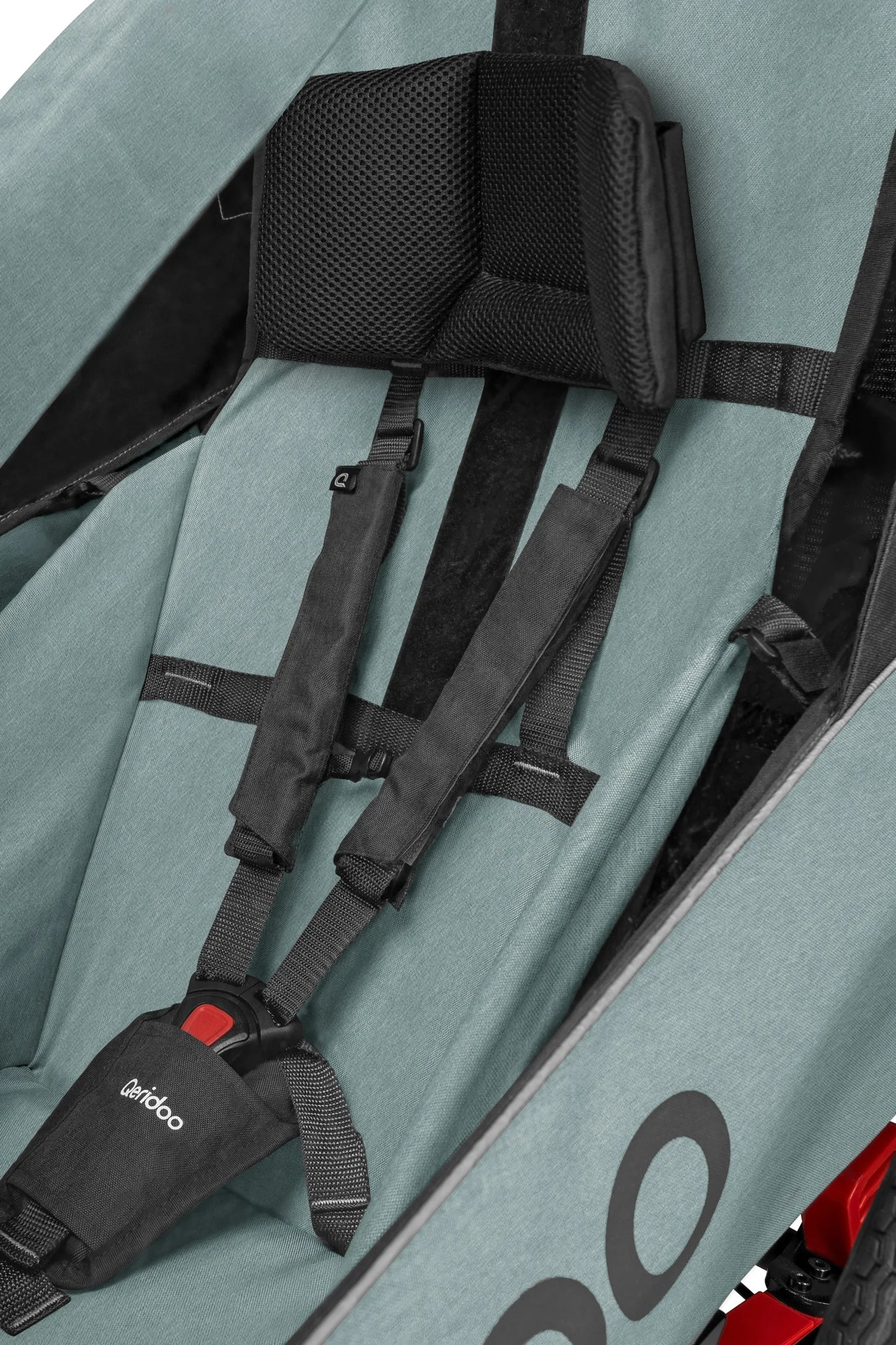 Qeridoo QUPA 1 Plus Fahrradanhänger Einsitzer - Mineral Blue