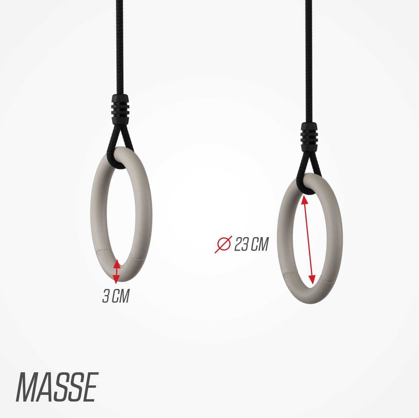 BERG PlayBase Turnringe Grau Zubehör