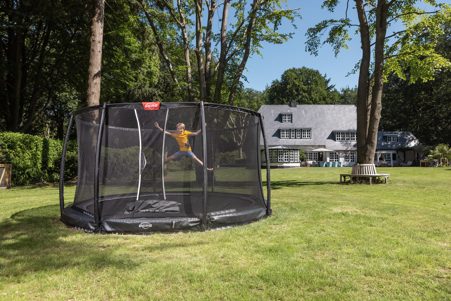 BERG Grand Champion InGround 350 + Sicherheitsnetz Deluxe