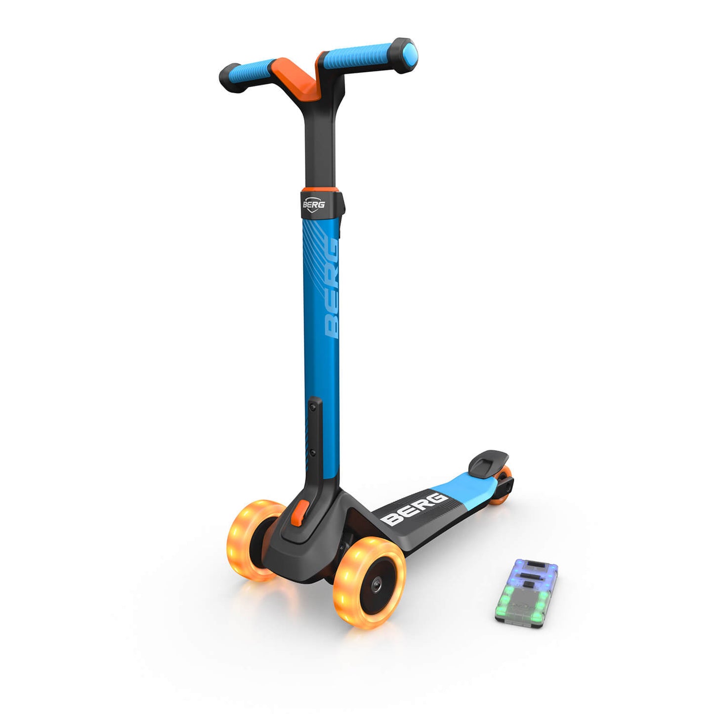 Berg Nexo Scooter mit mit LED Reifen und Unterbodenlicht