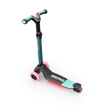 Berg Nexo Scooter mint mit LED Reifen und Unterbodenlicht