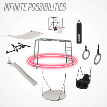 BERG PlayBase Wall grün mit Schaukelsitz