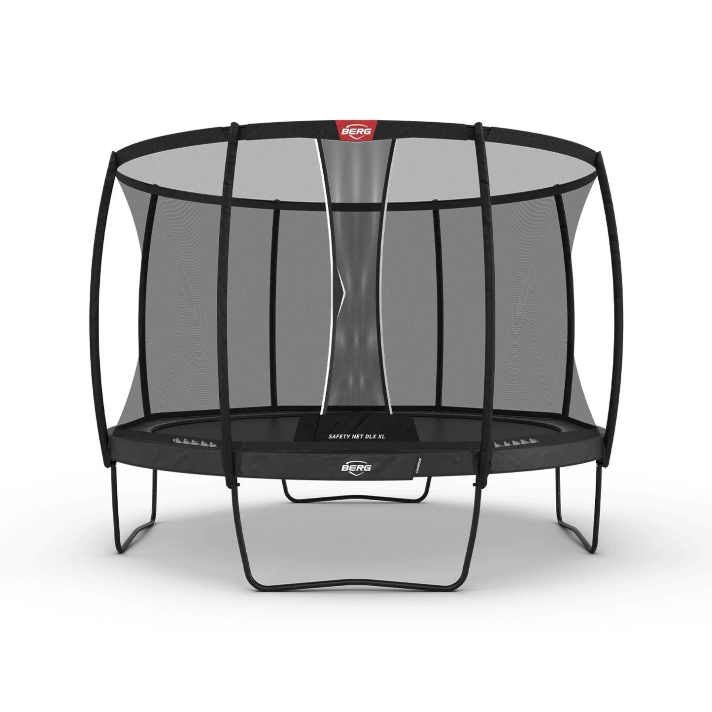 BERG Trampolin Champion 430 rund grau mit XL Sicherheitsnetz Deluxe