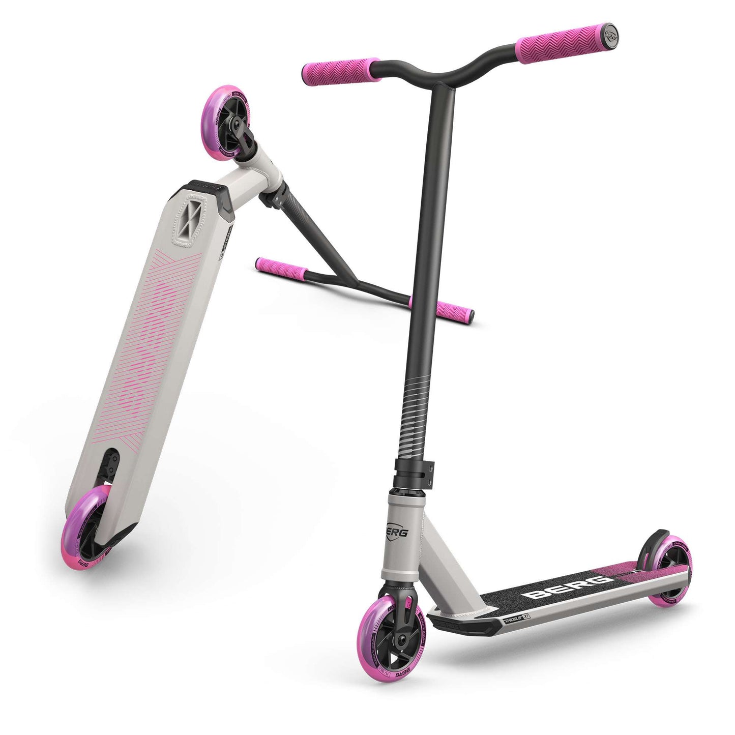 BERG Tretroller Proxus X1 Grau/Pink- Stuntroller