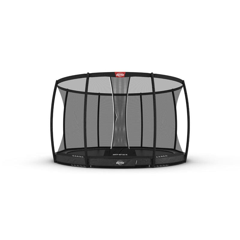 BERG Champion InGround 430 Bodentrampolin XL Sicherheitsnetz Deluxe grau
