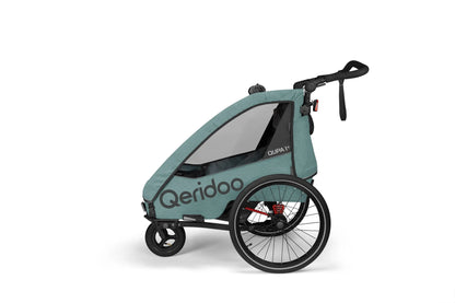 Qeridoo QUPA 1 Plus Fahrradanhänger Einsitzer - Mineral Blue