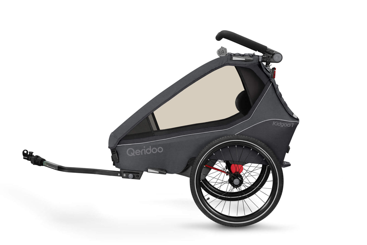 Qeridoo Kidgoo 1 Fahrradanhänger Einsitzer - Steel Grey 2023