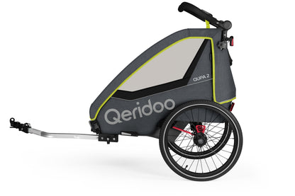 Qeridoo QUPA2 Lime Seite Trailer