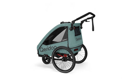 Qeridoo QUPA 1 Plus Fahrradanhänger Einsitzer - Mineral Blue