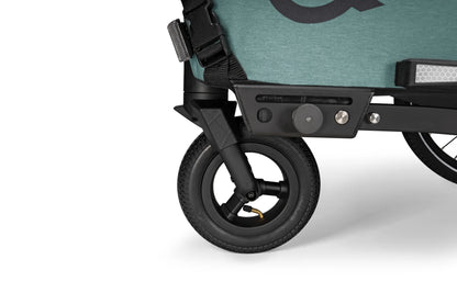 Qeridoo QUPA 1 Plus Fahrradanhänger Einsitzer - Mineral Blue