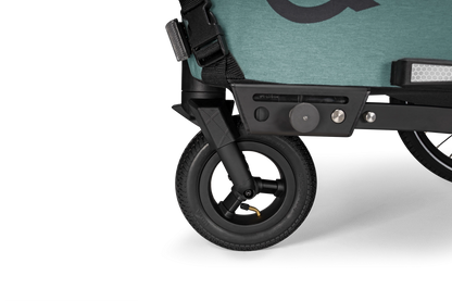 Qeridoo QUPA 1 Plus Fahrradanhänger Einsitzer - Mineral Blue