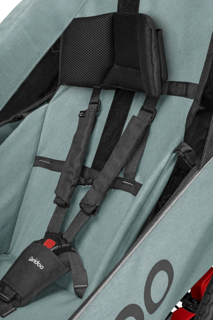 Qeridoo QUPA 1 Plus Fahrradanhänger Einsitzer - Mineral Blue