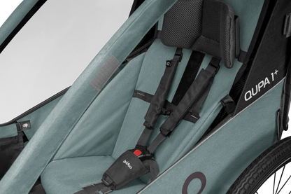 Qeridoo QUPA 1 Plus Fahrradanhänger Einsitzer - Mineral Blue