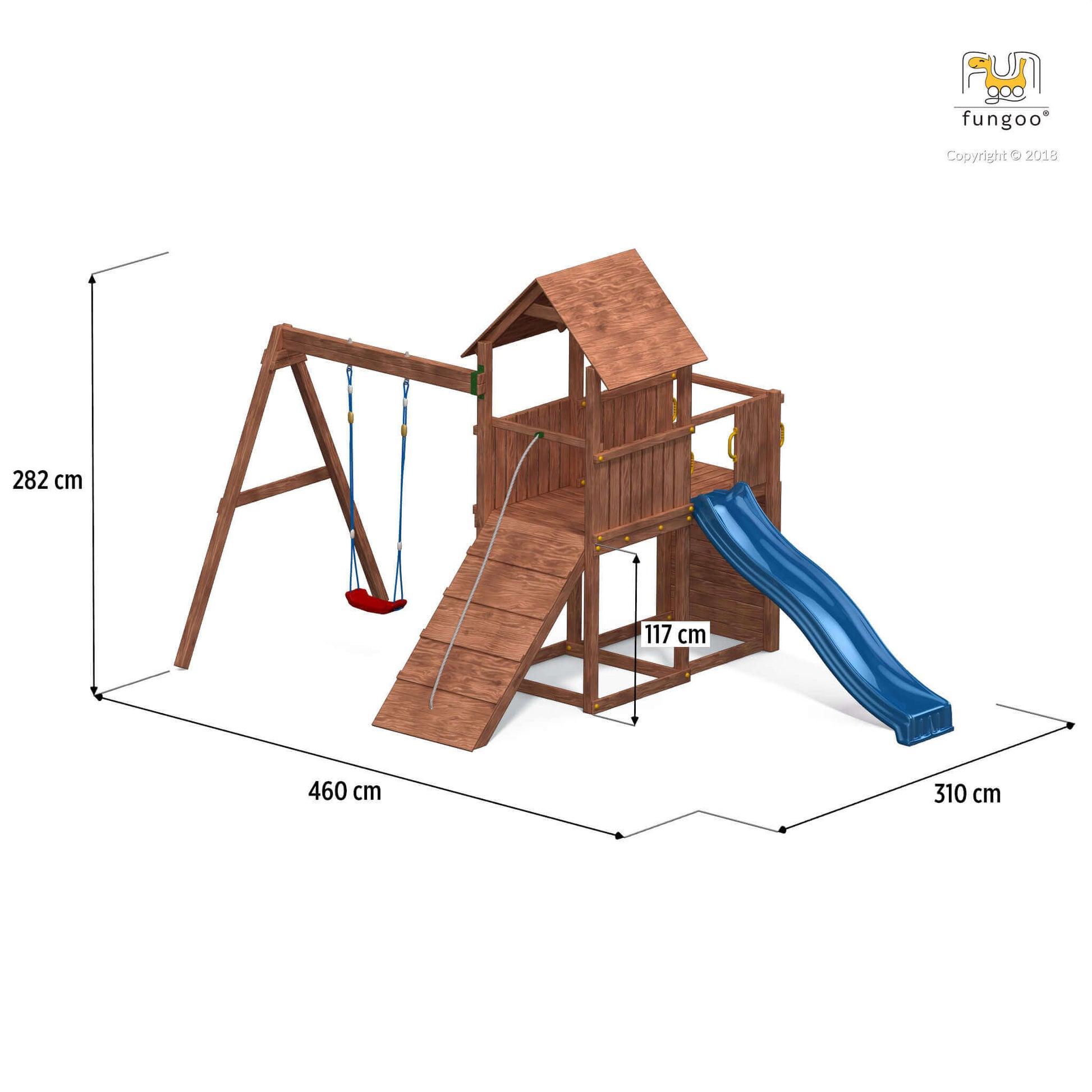 Spielturm Carol 3 Maße