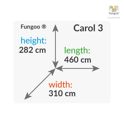 Spielturm Carol 3 Maße