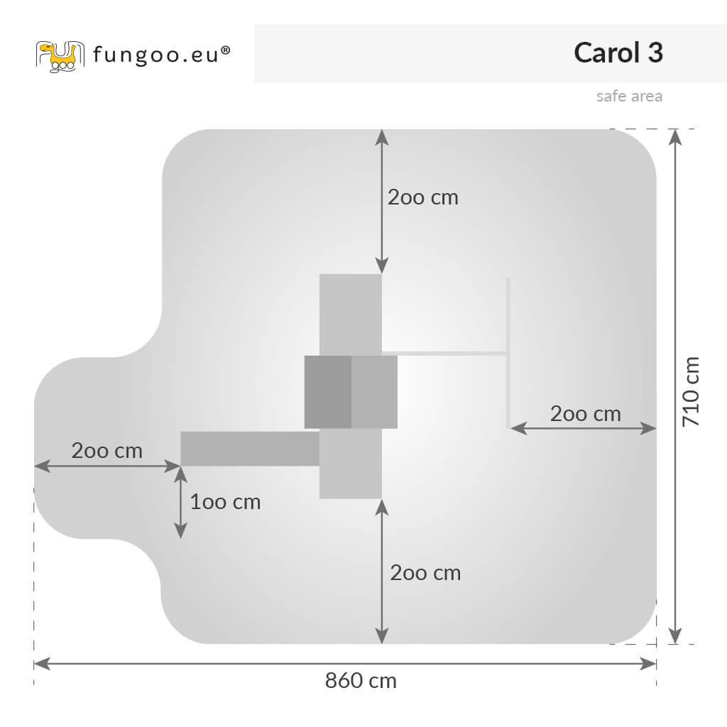 Spielturm Carol 3 Draufsicht