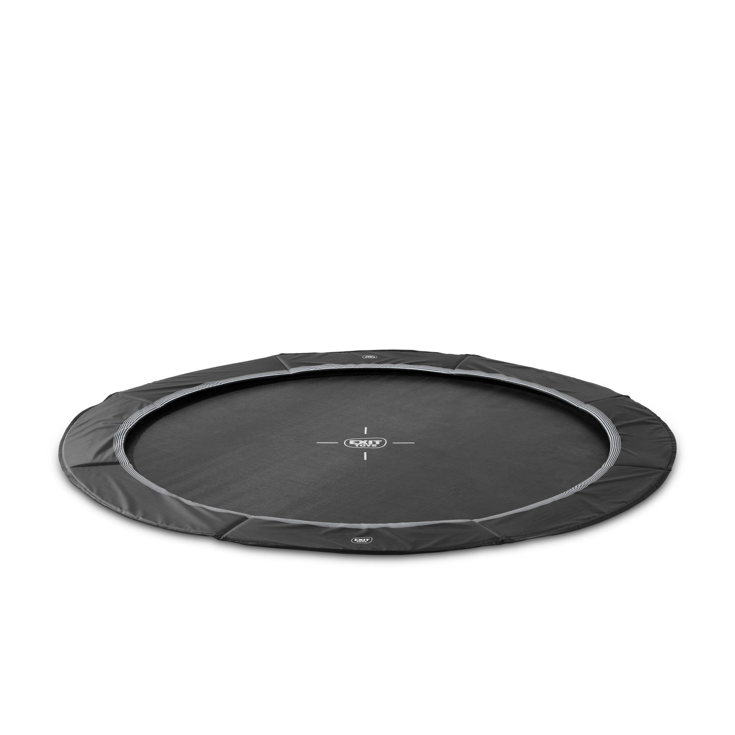 EXIT InTerra ebenerdiges Sports Trampolin ø366 cm - schwarz