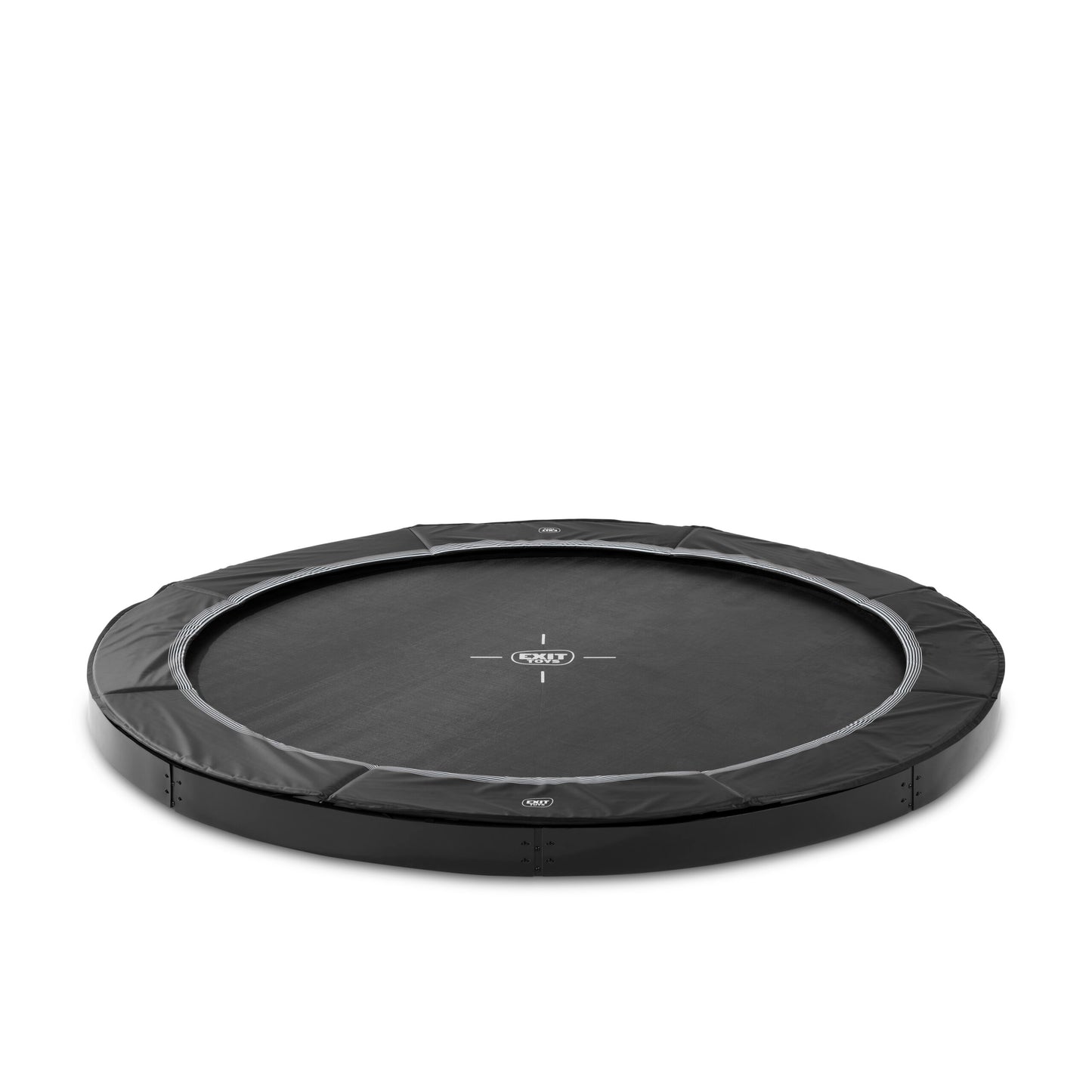 EXIT InTerra ebenerdiges Sports Trampolin ø366 cm - schwarz