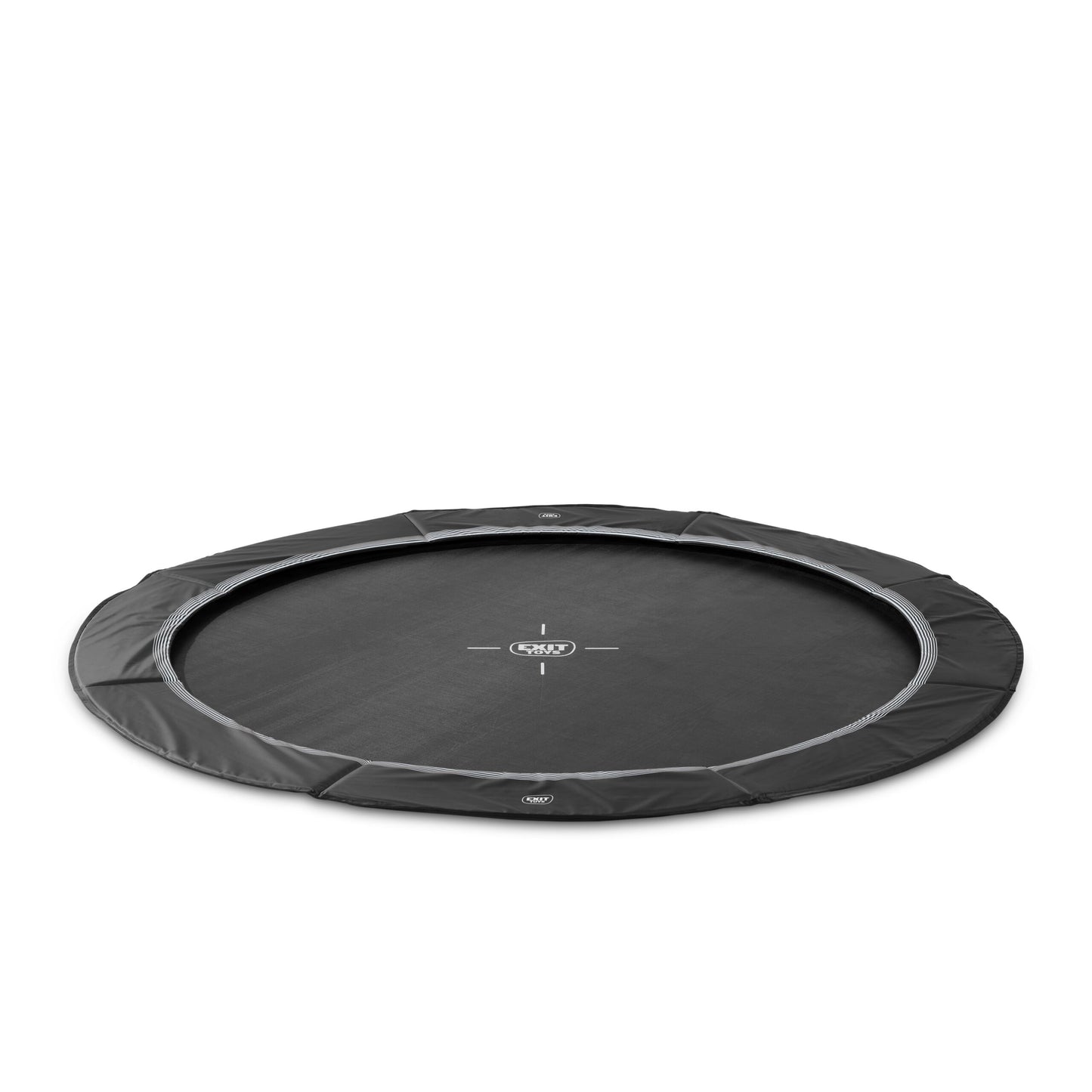 EXIT InTerra ebenerdiges Sports Trampolin ø427 cm - schwarz