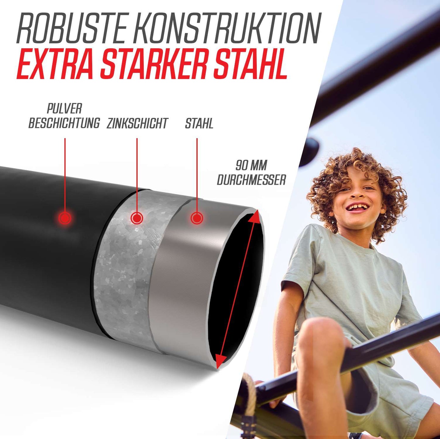 BERG PlayBase Large Reck/Leiter mit Tellerschaukel und Ringe und Kletterwand
