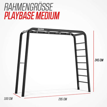 BERG PlayBase Medium Horizontal Bar/Ladder with 2 Wooden Swing Seats 