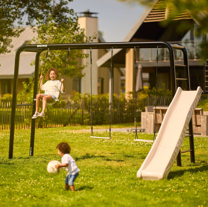 BERG PlayBase Large Reck/Leiter mit Tellerschaukel und Ringe und Kletterwand
