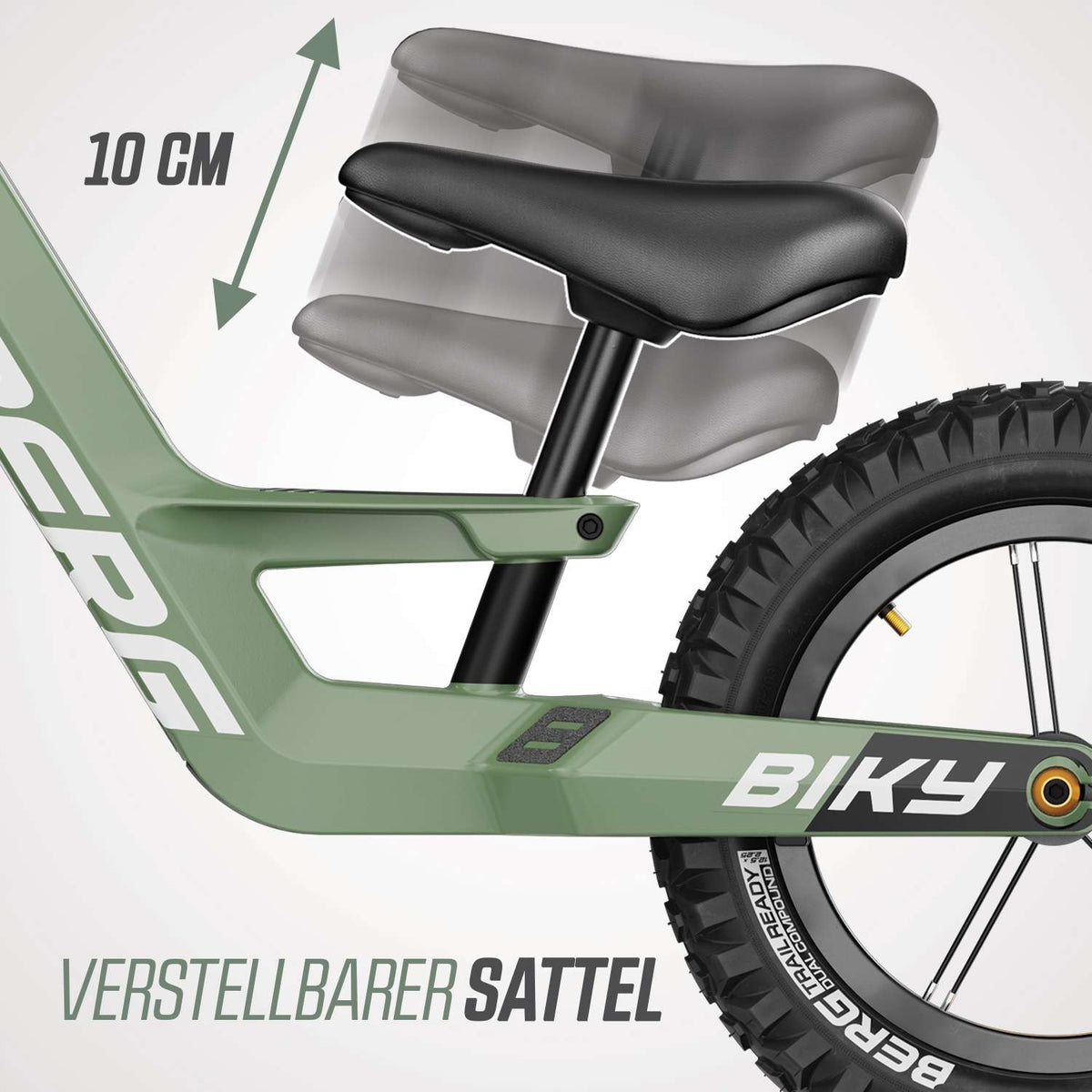 BERG Biky Cross Green - Laufrad mit Handbremse 12“