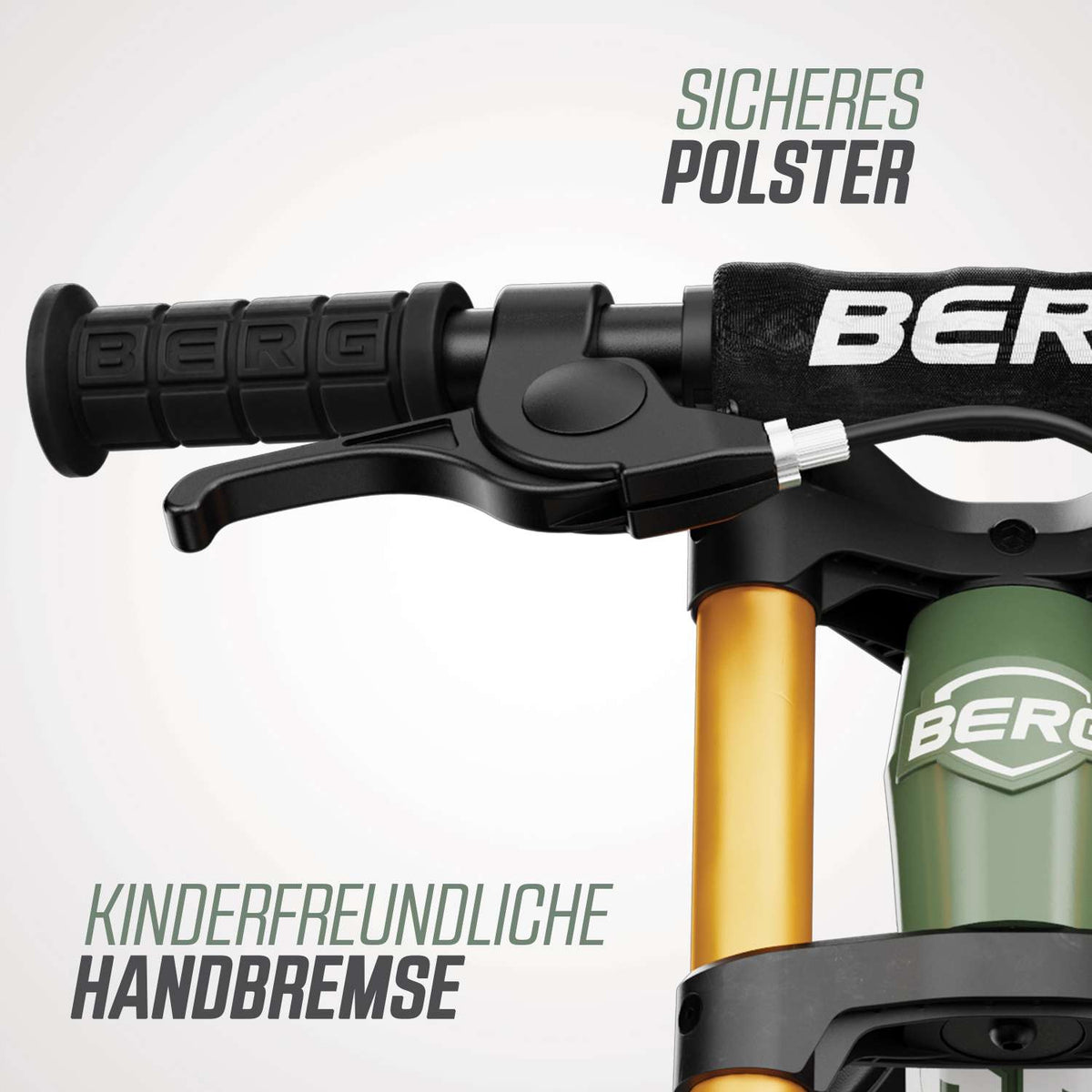 BERG Biky Cross Green - Laufrad mit Handbremse 12“