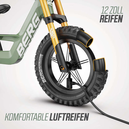 BERG Biky Cross Green - Laufrad mit Handbremse 12“