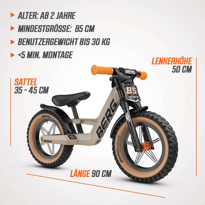 BERG Biky Trail green - balance bike with handbrake 12“