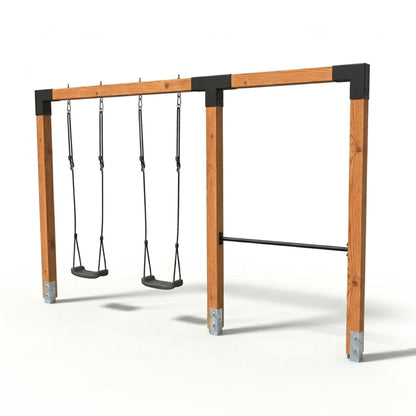 EXIT Linea Robust 110 doppelte Holzschaukel mit Reckstange