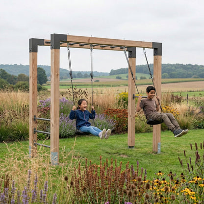 EXIT Linea Robust 110 Holz-Monkeybar mit Doppelschaukel