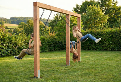 EXIT Linea Massiv 140 doppelte Holzschaukel mit Reckstange