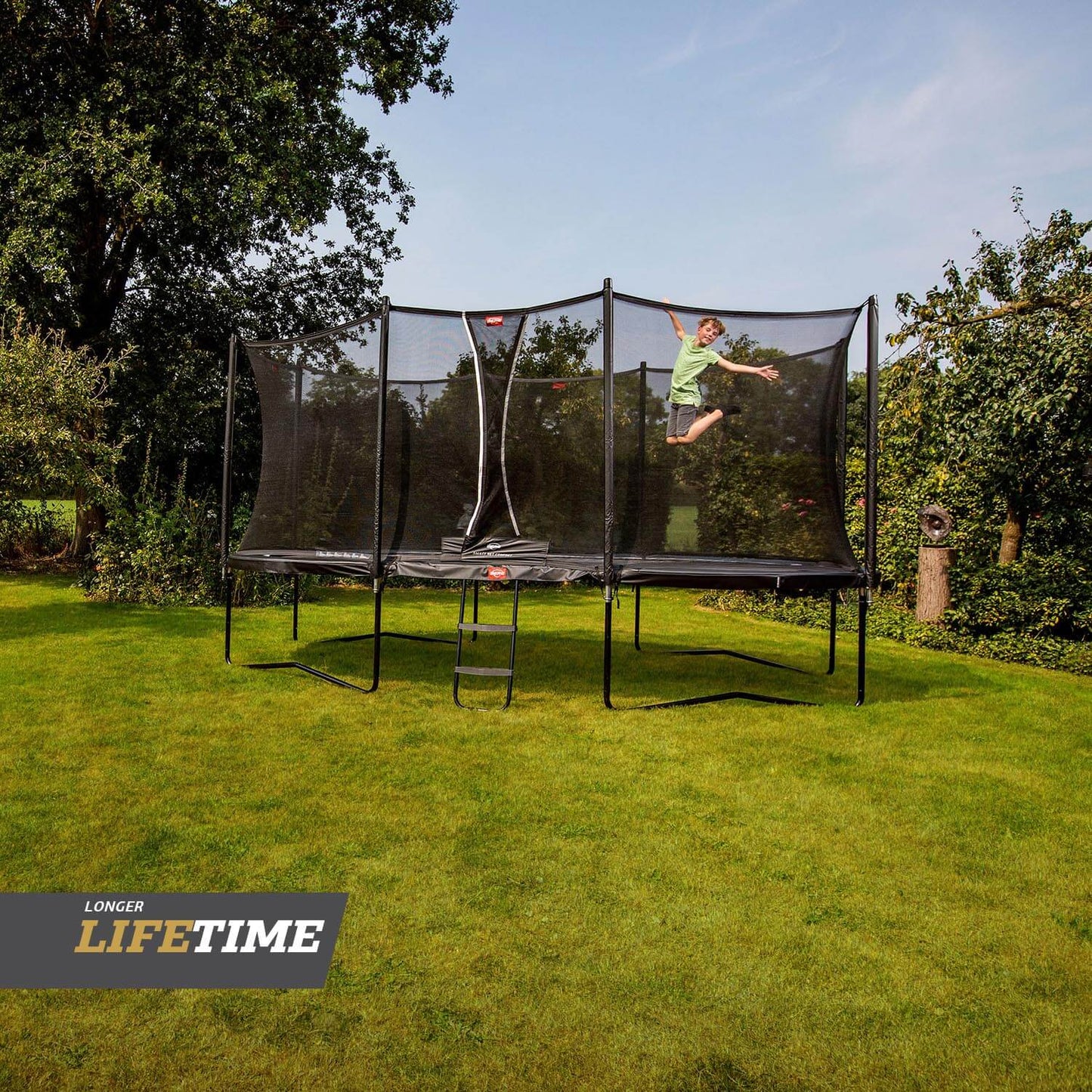 BERG Trampolin Grand Favorit Regular 520 rund mit Sicherheitsnetz Komfort