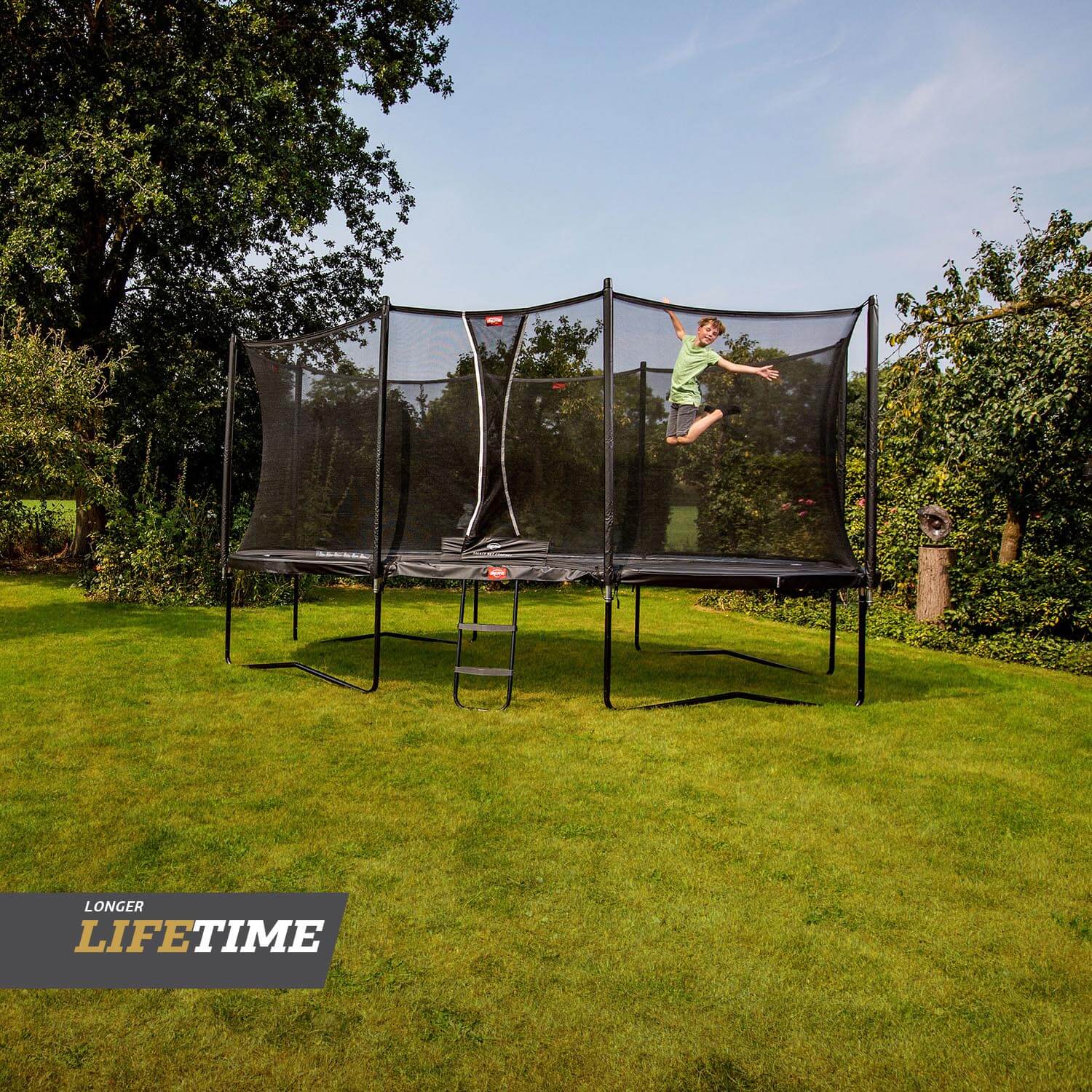 BERG Trampolin Grand Favorit Regular 520 rund mit Sicherheitsnetz Komfort