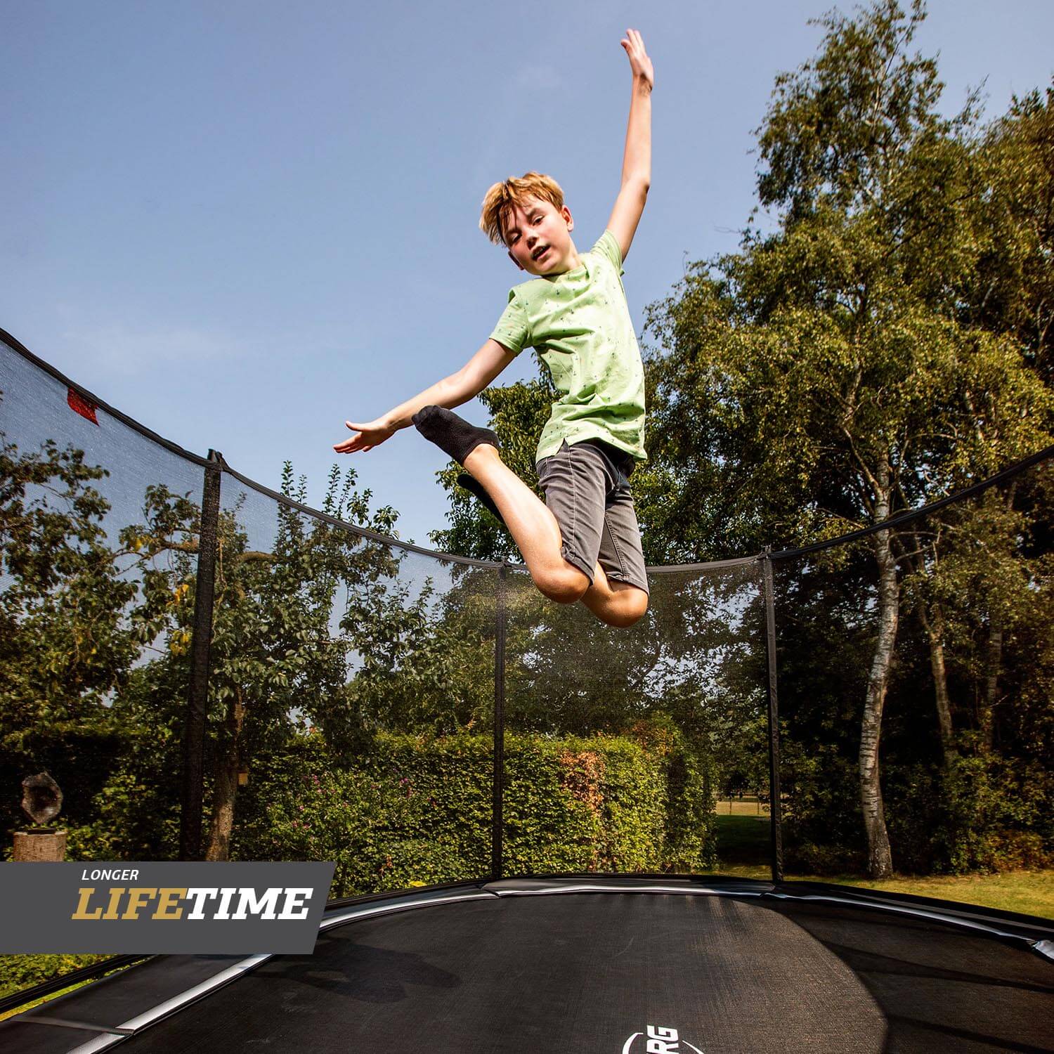 BERG Trampolin Grand Favorit Regular 520 rund mit Sicherheitsnetz Komfort