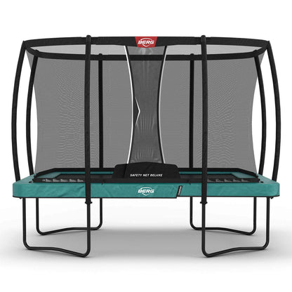 BERG Trampolin Ultim Champion Regular 330 grün rechteckig mit Sicherheitsnetz Deluxe