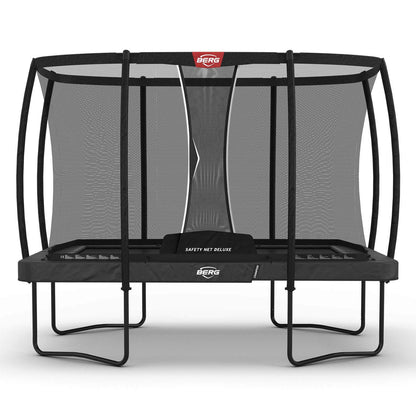 BERG Trampolin Ultim Champion Regular 330 grau rechteckig mit Sicherheitsnetz Deluxe