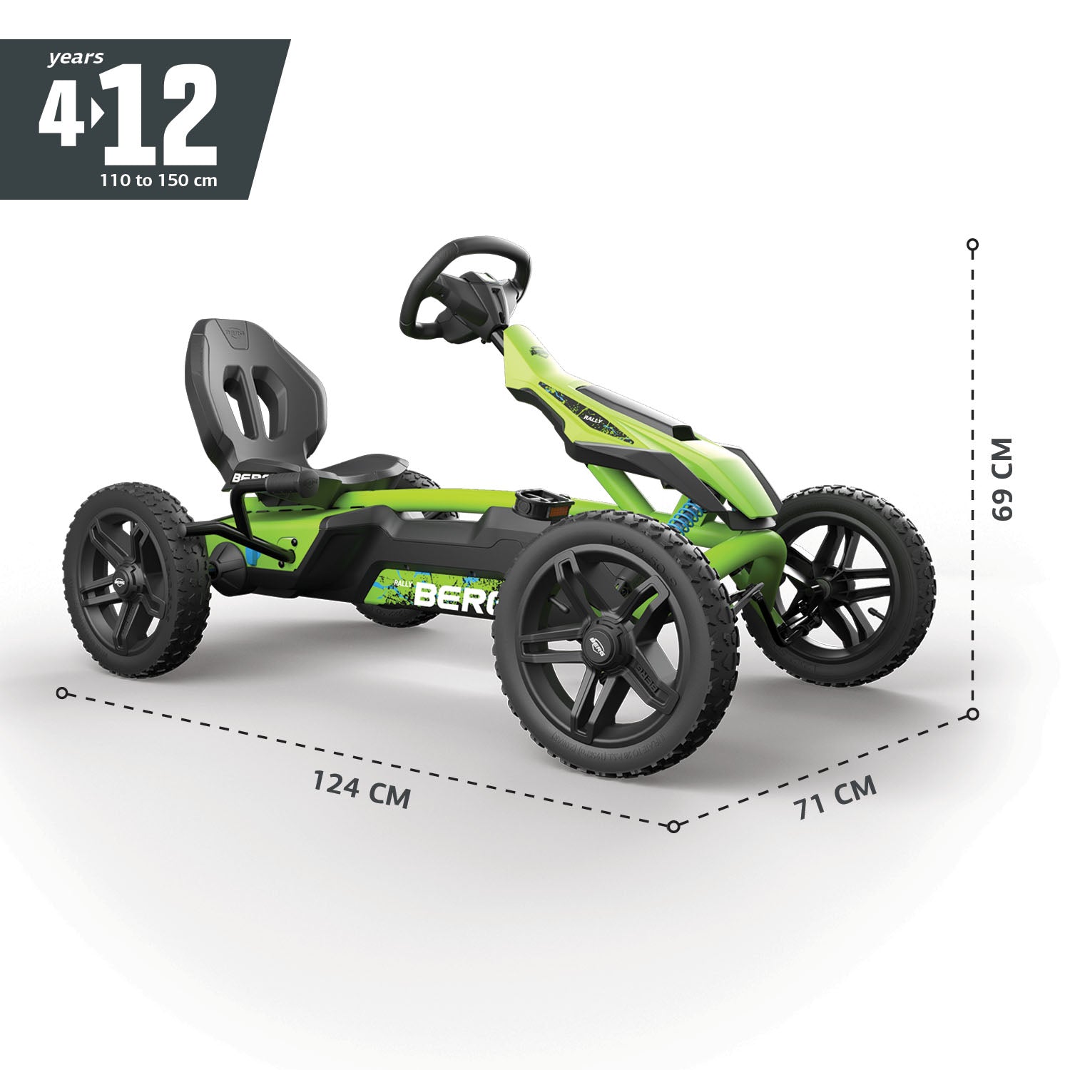 berg pedal go kart BERG Gokart Rally DRT Grün BFR – Frischluftkinder.de