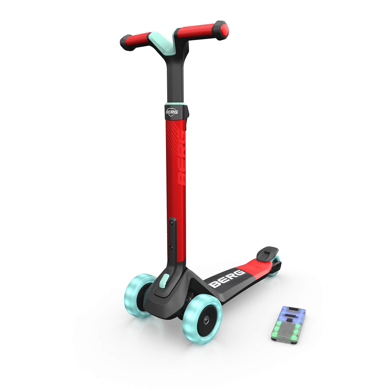 Berg Nexo Scooter mit mit LED Reifen und Unterbodenlicht