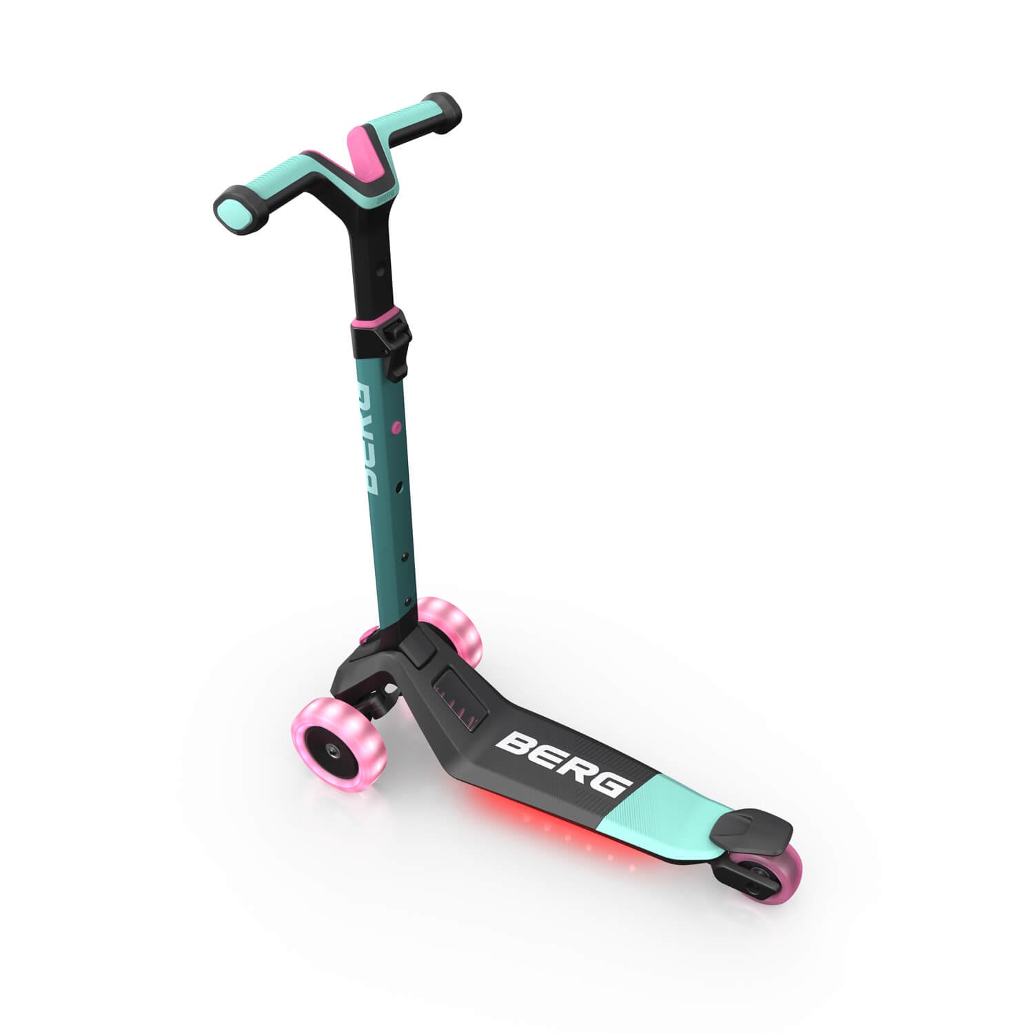 Berg Nexo Scooter mint mit LED Reifen und Unterbodenlicht