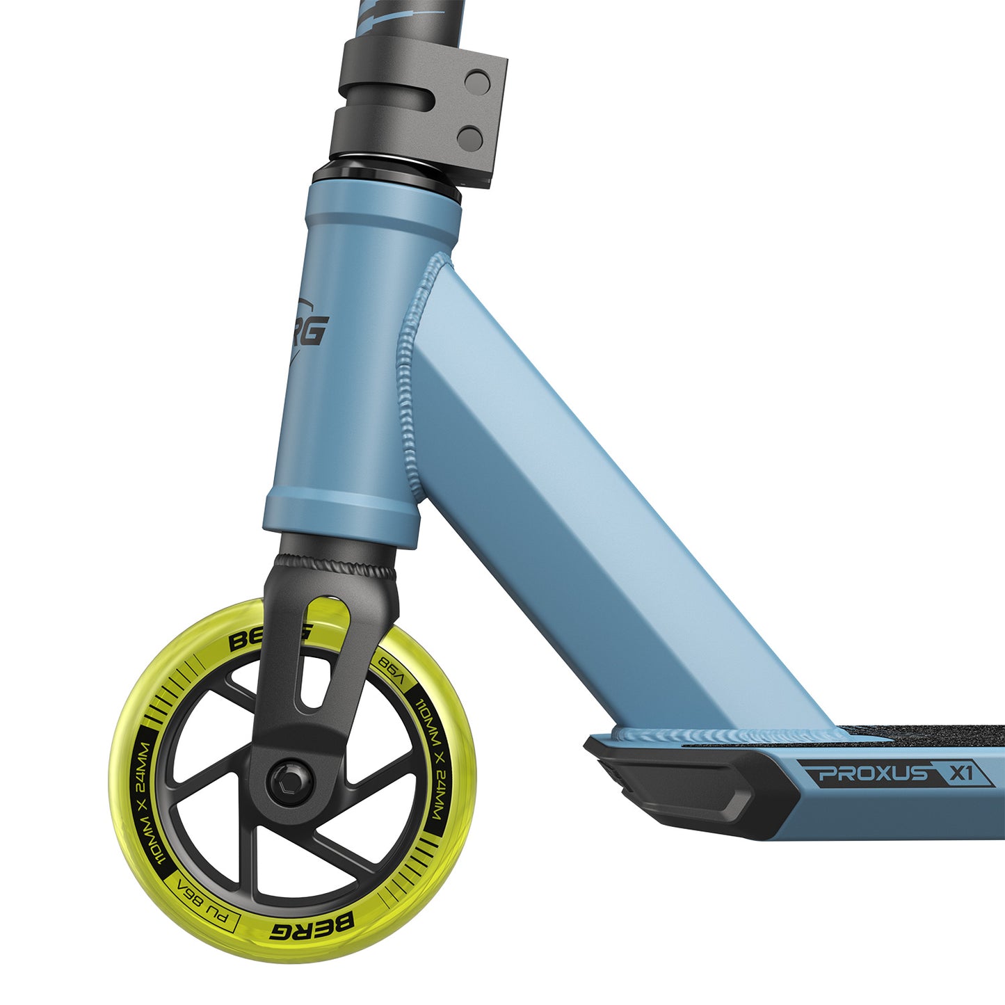 BERG Tretroller Proxus X1 Blau/Lime - Stuntroller