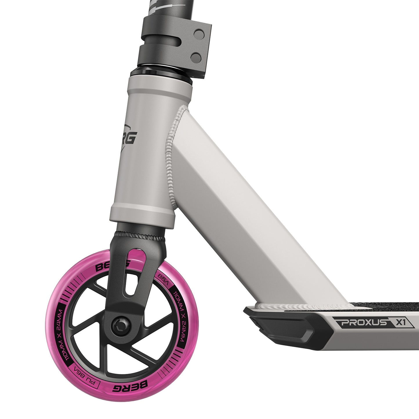 BERG Tretroller Proxus X1 Grau/Pink- Stuntroller