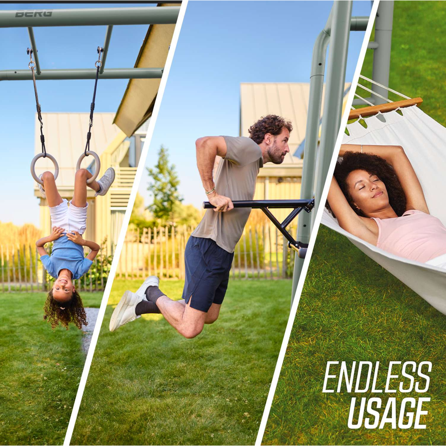BERG PlayBase Extra Large Reck/Leiter grün mit Active Set