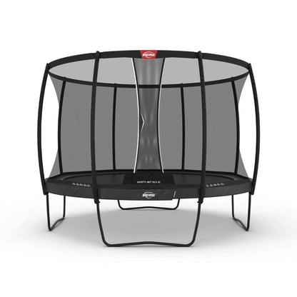 BERG Trampolin Champion 430 rund grau mit XL Sicherheitsnetz Deluxe