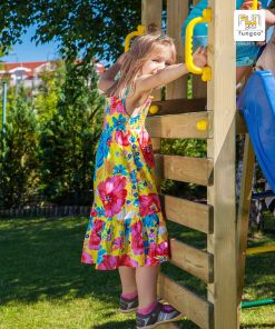 Spielturm Carol 1aus Holz mit Rutsche und Klettersprossen