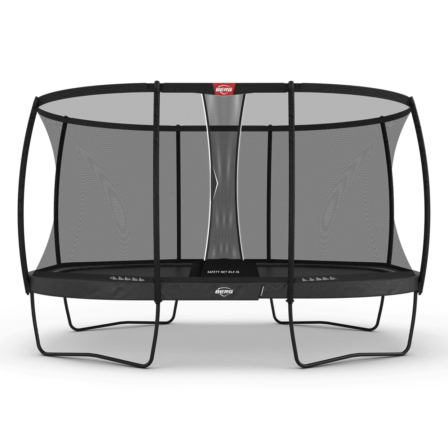 BERG Trampolin Grand Champion Regular 520 grau rund mit XL Sicherheitsnetz Deluxe