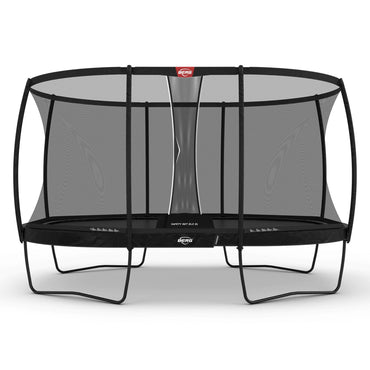 BERG Trampolin Grand Champion Regular 520 schwarz rund mit XL Sicherheitsnetz Deluxe