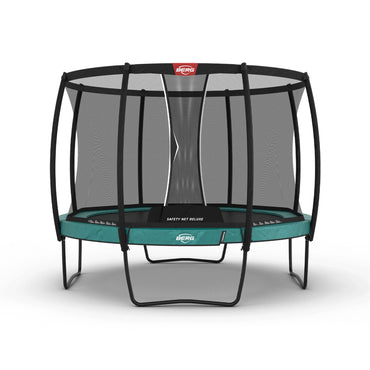 BERG Trampolin Champion Regular 330/380 rund grün mit Sicherheitsnetz Deluxe